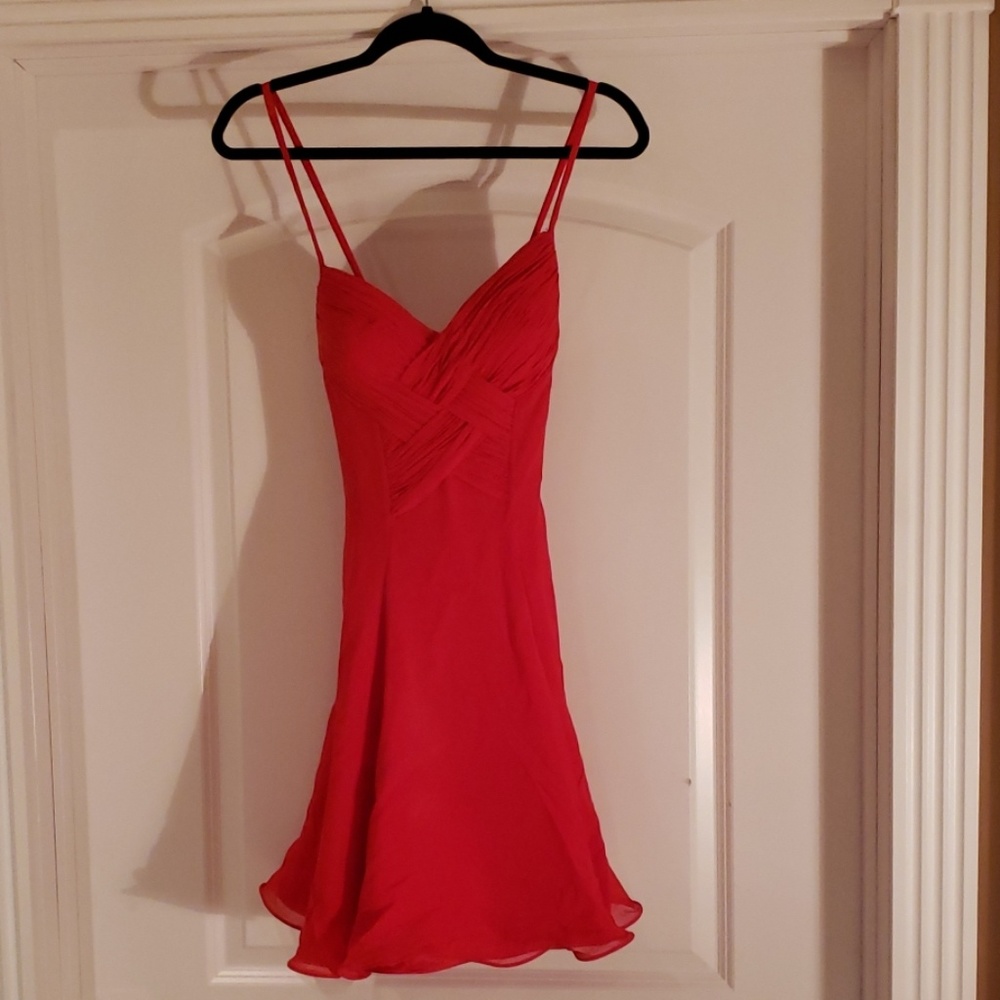 Coral Mini Skater Dress